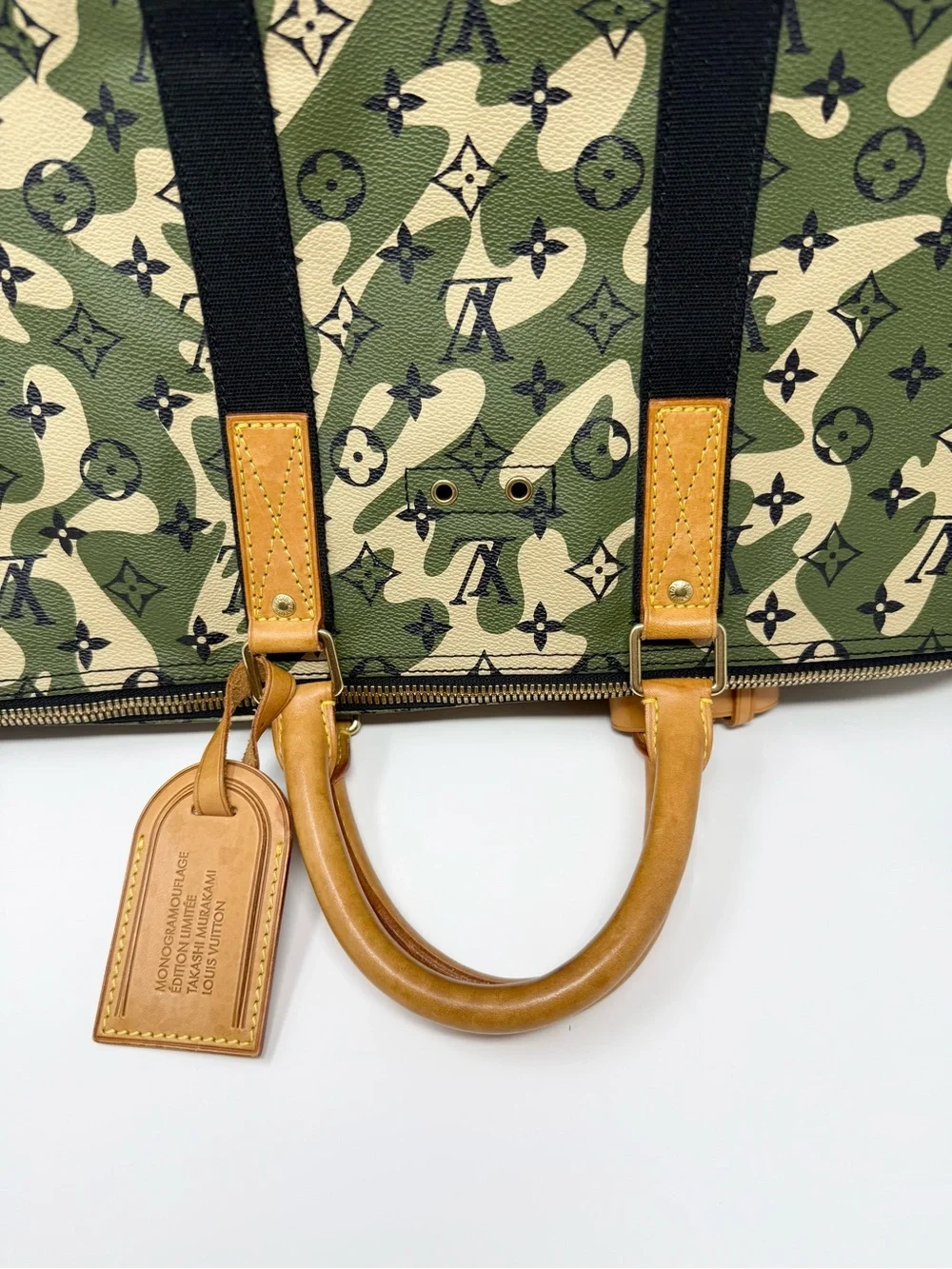 Louis Vuitton Takashi Murakami Monogramouflage Camo Keepall Bandouliere 55